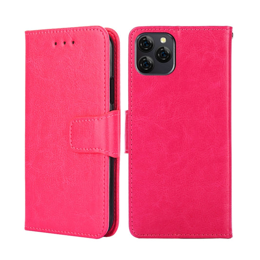 For Blackview A95 Crystal Texture Leather Phone Case(Rose Red) - More Brand by PMC Jewellery | Online Shopping South Africa | PMC Jewellery | Buy Now Pay Later Mobicred