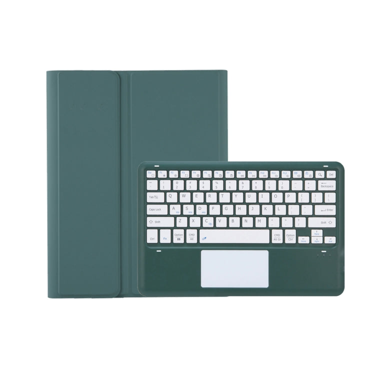 T800B-A Touch Pad Detachable Bluetooth Keyboard Leather Tablet Case For Samsung Galaxy Tab S8+/S7+/S7 FE(Dark Green) - Samsung Keyboard by PMC Jewellery | Online Shopping South Africa | PMC Jewellery