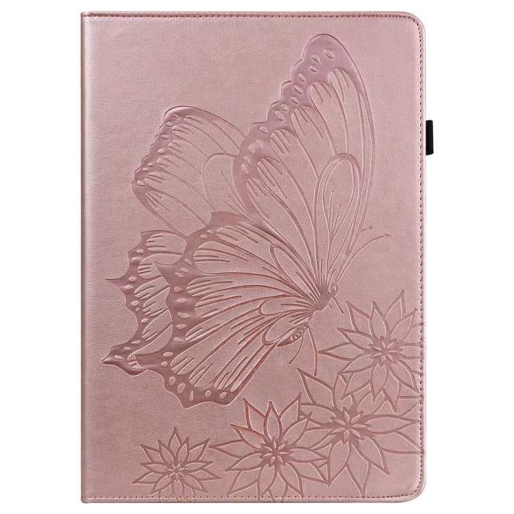 For Huawei MediaPad M5 Lite 10.1 Big Butterfly Embossed Leather Tablet Case(Rose Gold) - free shipping - PMC TechLife - Order now!