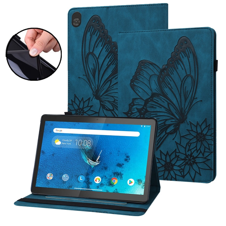 For Lenovo Tab M10 X505L Big Butterfly Embossed Leather Tablet Case(Blue) - free shipping - PMC TechLife - Order now!