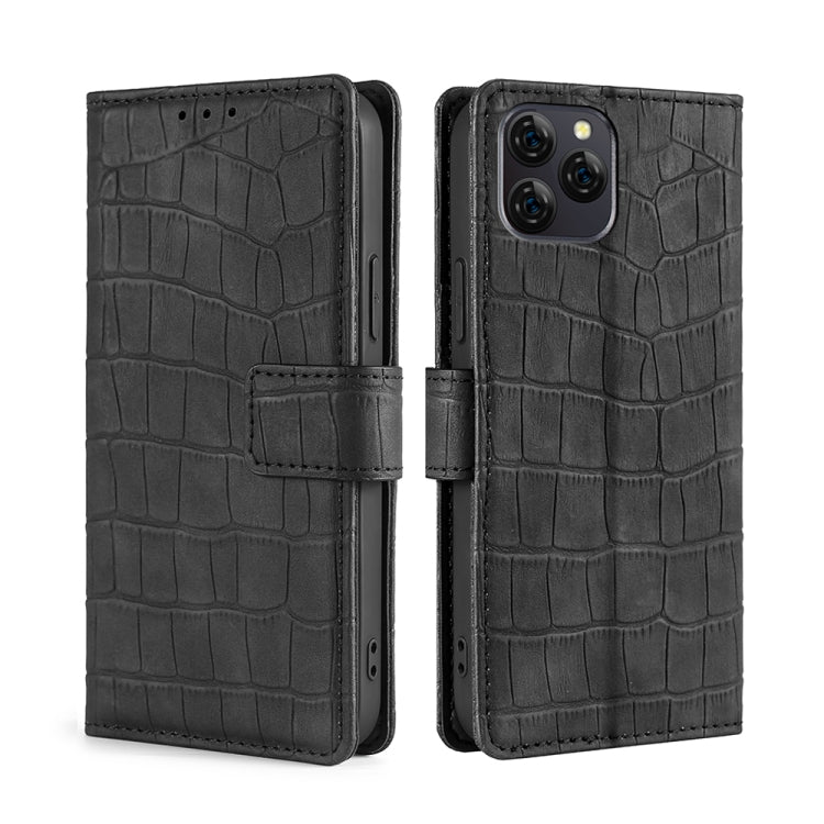 For Blackview A95 Skin Feel Crocodile Magnetic Clasp Leather Phone Case(Black) - More Brand by PMC Jewellery | Online Shopping South Africa | PMC Jewellery