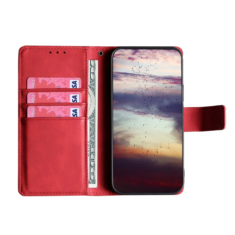 For Blackview A95 Skin Feel Crocodile Magnetic Clasp Leather Phone Case(Red) - More Brand by PMC Jewellery | Online Shopping South Africa | PMC Jewellery | Buy Now Pay Later Mobicred