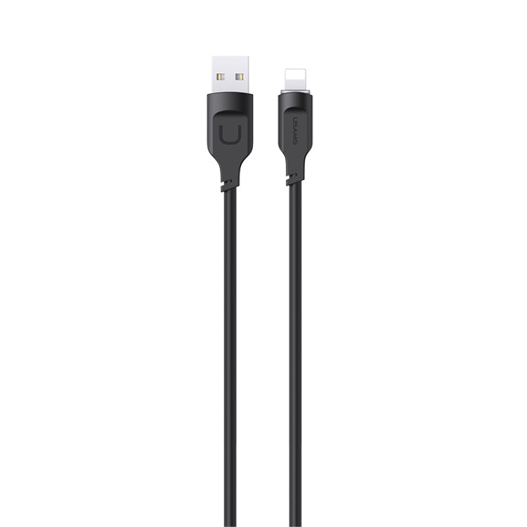 USAMS US-SJ565 8 Pin Fast Charing Data Cable with Light, Length: 1.2m(Black) - Normal Style Cable by USAMS | Online Shopping South Africa | PMC Jewellery | Buy Now Pay Later Mobicred