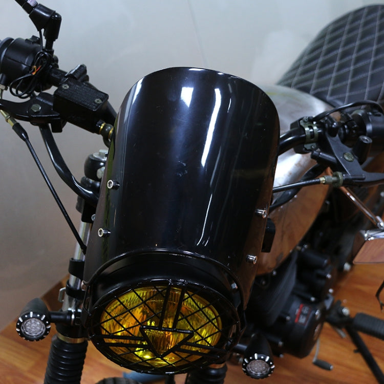 XRL-456120 Motorcycle 5-7 inch Headlight Retro Windshield(Transparent) - free shipping - PMC TechLife - Order now!