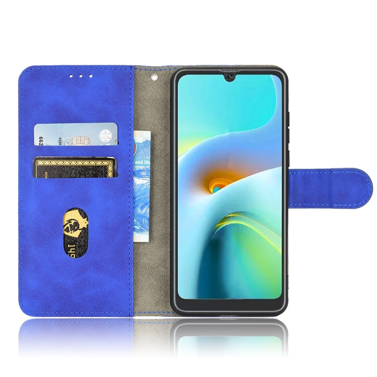 For Blackview A50 Skin Feel Magnetic Flip Leather Phone Case(Blue) - More Brand by PMC TechLife | Online Shopping South Africa | PMC TechLife | Buy Now Pay Later Mobicred