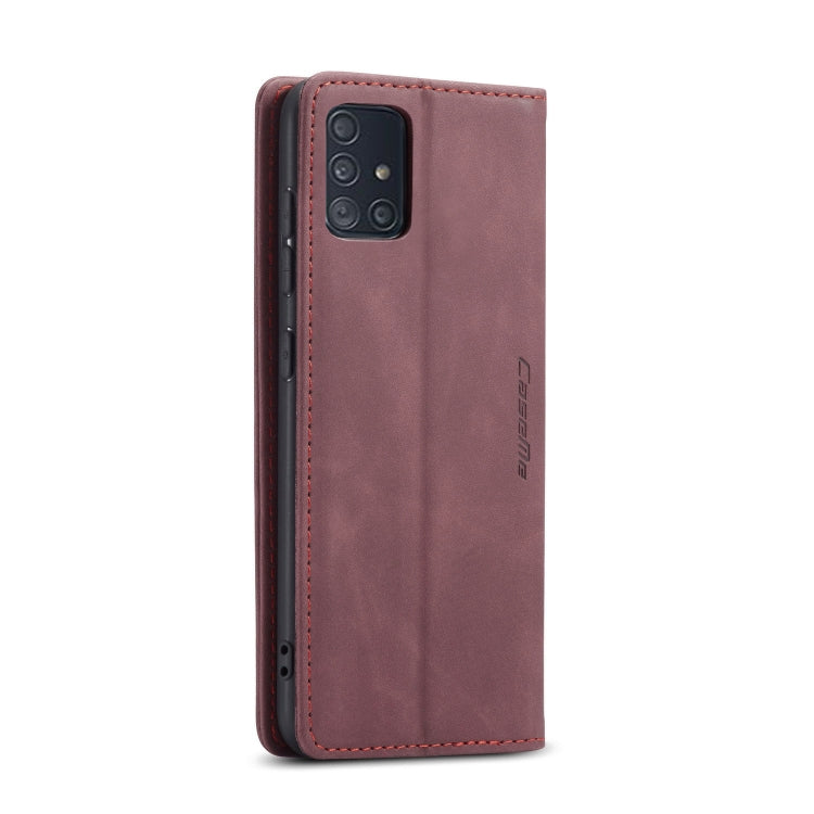 For Galaxy A51 CaseMe Multifunctional Horizontal Flip Leather Case, with Card Slot & Holder & Wallet(Wine Red) - Galaxy Phone Cases by CaseMe | Online Shopping South Africa | PMC Jewellery | Buy Now Pay Later Mobicred