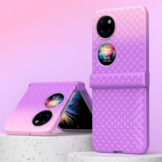 For Huawei P50 Pocket Rainbow Gradient Hinge Shockproof Phone Case(Purple Pink) - Huawei Cases by PMC Jewellery | Online Shopping South Africa | PMC Jewellery | Buy Now Pay Later Mobicred