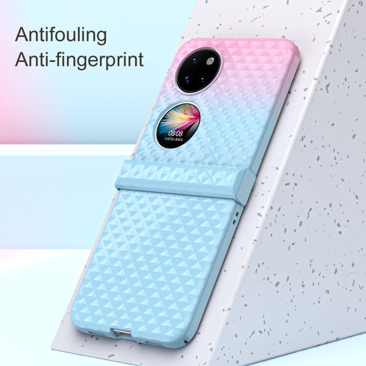 For Huawei P50 Pocket Rainbow Gradient Hinge Shockproof Phone Case(Purple Pink) - Huawei Cases by PMC TechLife | Online Shopping South Africa | PMC TechLife | Buy Now Pay Later Mobicred