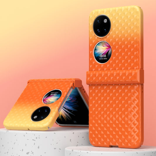 For Huawei P50 Pocket Rainbow Gradient Hinge Shockproof Phone Case(Orange Yellow) - Huawei Cases by PMC Jewellery | Online Shopping South Africa | PMC Jewellery | Buy Now Pay Later Mobicred