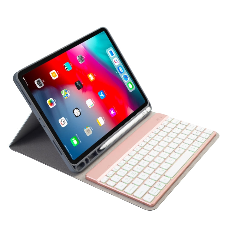 RK11A Backlight TPU Multi Color Light Bluetooth Keyboard Horizontal Flip Leather Tablet Case for iPad Pro 11 2020 / 2018 with Holder & Pen Slot(Red) - Universal by PMC Jewellery | Online Shopping South Africa | PMC Jewellery