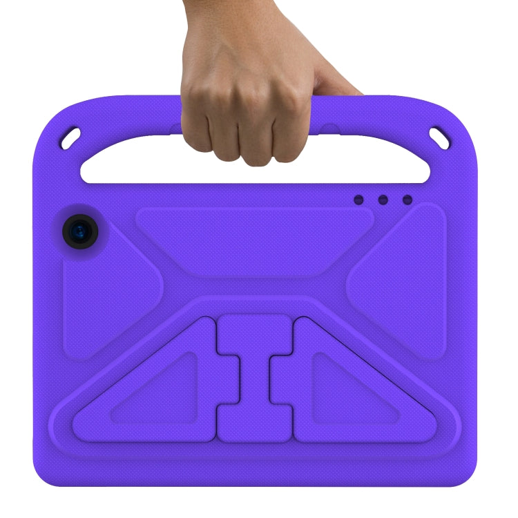 For Amazon Fire 7 2022 Handle EVA Shockproof Tablet Case with Triangle Holder(Purple) - Amazon by PMC TechLife | Online Shopping South Africa | PMC TechLife | Buy Now Pay Later Mobicred