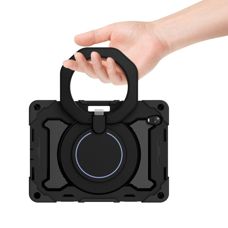 For OPPO Pad Armor Contrast Color Silicone + PC Tablet Case(Black) - OPPO by PMC TechLife | Online Shopping South Africa | PMC TechLife | Buy Now Pay Later Mobicred