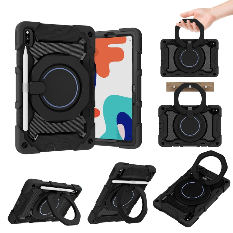 For Huawei MatePad 10.4 Armor Contrast Color Silicone + PC Tablet Case(Black) - Huawei by PMC TechLife | Online Shopping South Africa | PMC TechLife | Buy Now Pay Later Mobicred