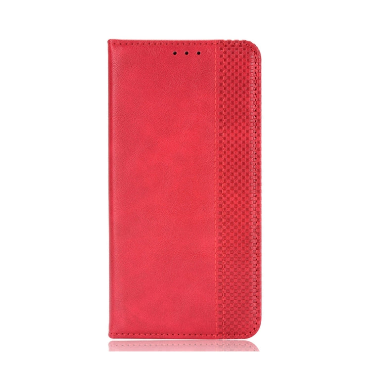 For Nokia C21 Plus Magnetic Buckle Retro Crazy Horse Leather Phone Case(Red) - Nokia Cases by PMC Jewellery | Online Shopping South Africa | PMC Jewellery