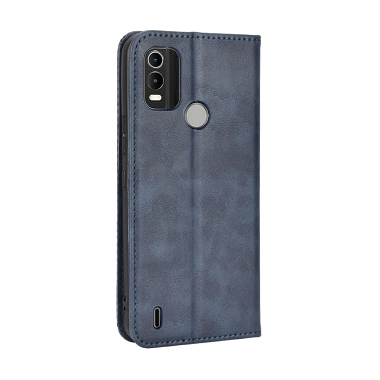 For Nokia C21 Plus Magnetic Buckle Retro Crazy Horse Leather Phone Case(Blue) - Nokia Cases by PMC Jewellery | Online Shopping South Africa | PMC Jewellery