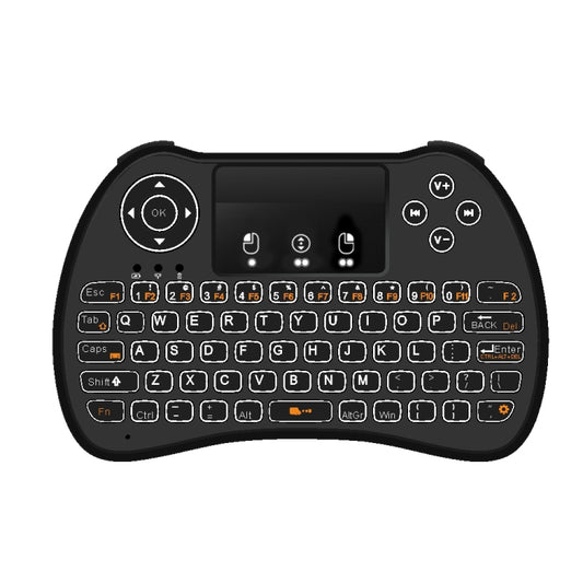 H9 2.4GHz Mini Wireless Air Mouse QWERTY Keyboard with White Backlight & Touchpad for PC, TV(Black) - MINI PC Accessories & Gadgets by PMC Jewellery | Online Shopping South Africa | PMC Jewellery | Buy Now Pay Later Mobicred