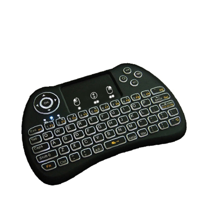 H9 2.4GHz Mini Wireless Air Mouse QWERTY Keyboard with White Backlight & Touchpad for PC, TV(Black) - MINI PC Accessories & Gadgets by PMC Jewellery | Online Shopping South Africa | PMC Jewellery | Buy Now Pay Later Mobicred