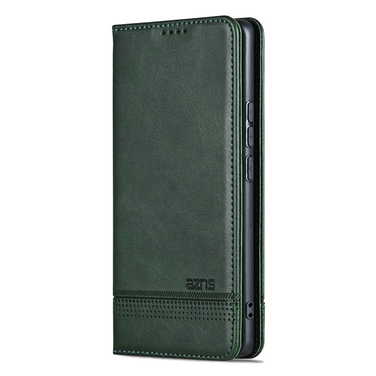 For vivo X100 AZNS Magnetic Calf Texture Leather Phone Case(Dark Green) - X100 Cases by AZNS | Online Shopping South Africa | PMC Jewellery | Buy Now Pay Later Mobicred