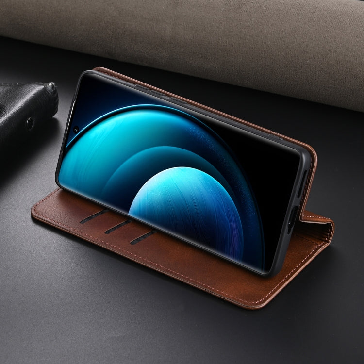For vivo X100 AZNS Magnetic Calf Texture Leather Phone Case(Red) - vivo Cases by AZNS | Online Shopping South Africa | PMC Jewellery | Buy Now Pay Later Mobicred