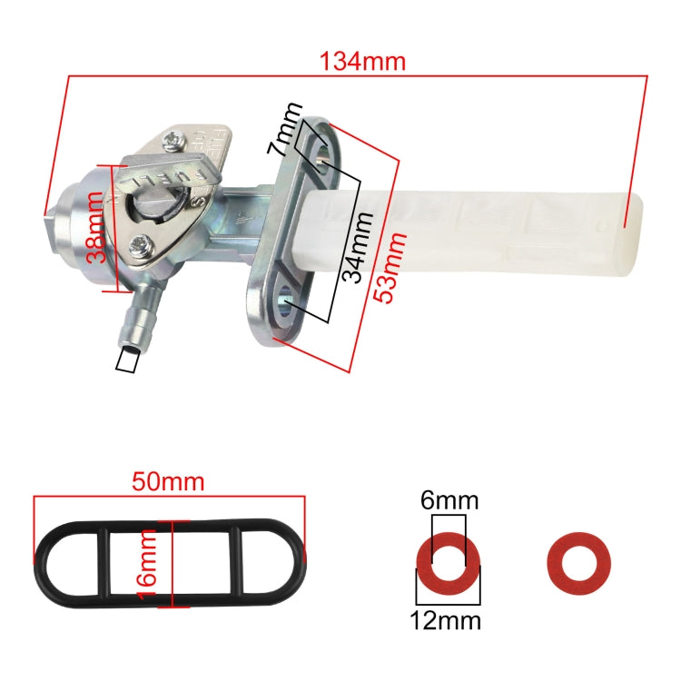 2 PCS Motorcycle Fuel Tap Valve Petcock Fuel Tank Gas Switch for Suzuki TM75 - Replacement Parts by PMC Jewellery | Online Shopping South Africa | PMC Jewellery