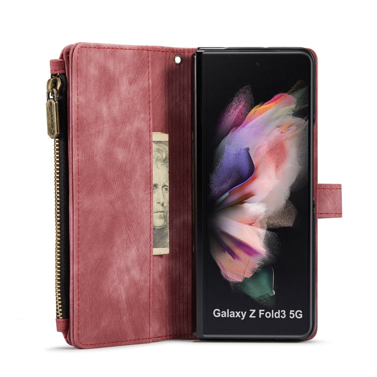 For Samsung Galaxy Z Fold3 5G CaseMe C30 Multifunctional Phone Leather Phone Case(Red) - Galaxy Phone Cases by CaseMe | Online Shopping South Africa | PMC Jewellery | Buy Now Pay Later Mobicred