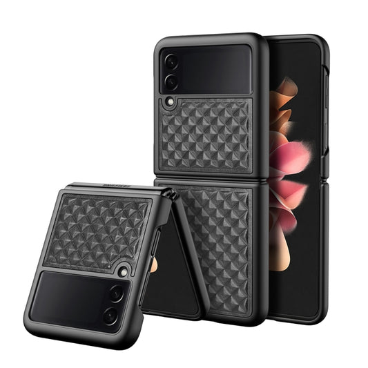 For Samsung Galaxy Z Flip3 5G DUX DUCIS Venice Series Shockproof Genuine Leather Phone Case(Black) - Galaxy Phone Cases by DUX DUCIS | Online Shopping South Africa | PMC Jewellery | Buy Now Pay Later Mobicred