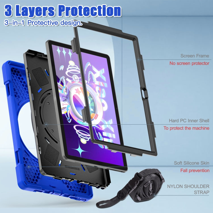 For Lenovo Tab M10 Plus 10.6 3rd Gen 2022 Silicone + PC Protective Tablet Case(Blue) - Lenovo by PMC TechLife | Online Shopping South Africa | PMC TechLife | Buy Now Pay Later Mobicred