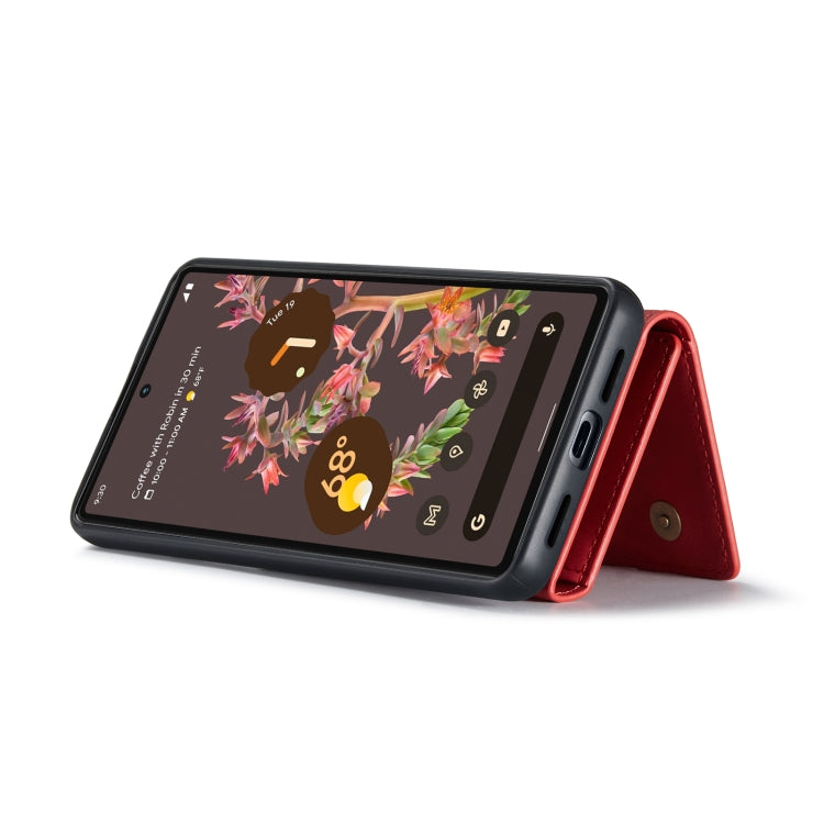 For Google Pixel 7 5G DG.MING M1 Series 3-Fold Multi Card Wallet + Magnetic Phone Case(Red) - Google Cases by DG.MING | Online Shopping South Africa | PMC TechLife | Buy Now Pay Later Mobicred