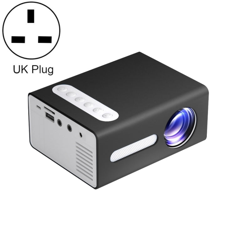 T300 25ANSI LED Portable Home Multimedia Game Projector, Plug Type:UK Plug(Black) - free shipping - PMC TechLife - Order now!