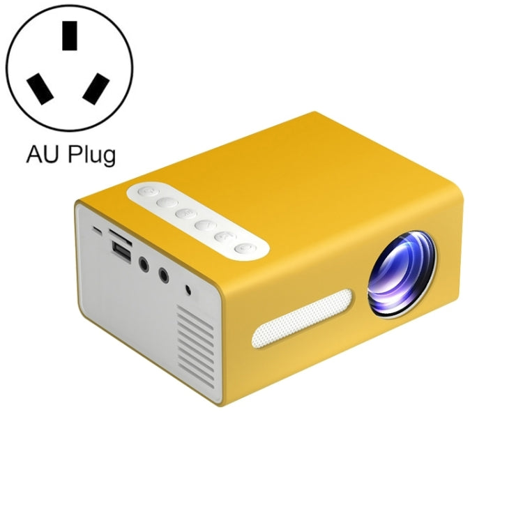 T300 25ANSI LED Portable Home Multimedia Game Projector, Plug Type:AU Plug(Yellow) - free shipping - PMC TechLife - Order now!