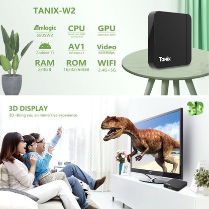 Tanix W2 Amlogic S905 Quad Core Smart TV Set Top Box, RAM:2G+16G(AU Plug) - Amlogic S905 by PMC Jewellery | Online Shopping South Africa | PMC Jewellery | Buy Now Pay Later Mobicred