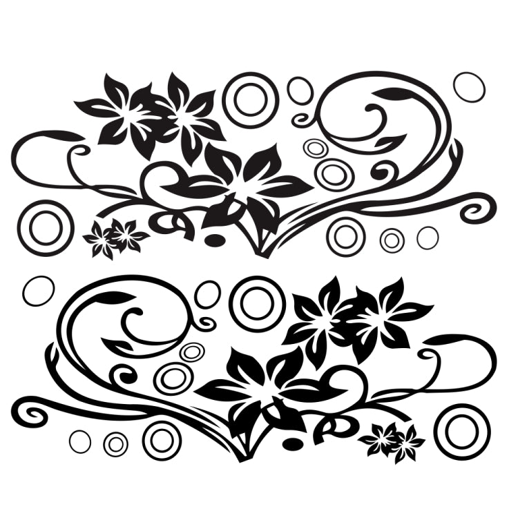 2 PCS/Set D-75 Flower Vine Pattern Car Modified Decorative Sticker(Black) - Decorative Sticker by PMC TechLife | Online Shopping South Africa | PMC TechLife | Buy Now Pay Later Mobicred