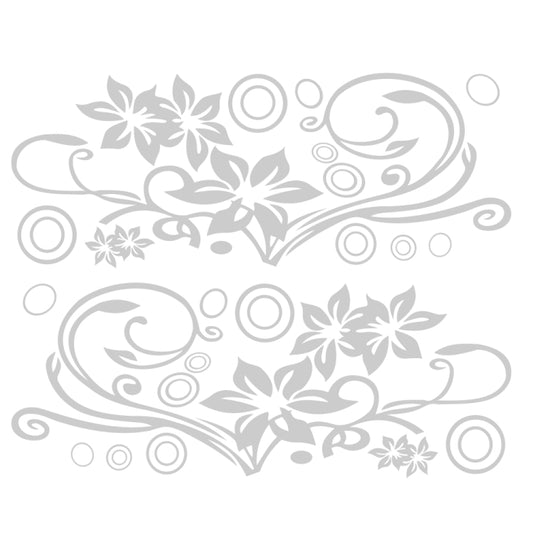 2 PCS/Set D-75 Flower Vine Pattern Car Modified Decorative Sticker(Light Grey) - Decorative Sticker by PMC Jewellery | Online Shopping South Africa | PMC Jewellery | Buy Now Pay Later Mobicred