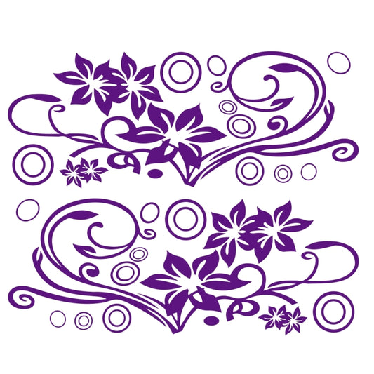 2 PCS/Set D-75 Flower Vine Pattern Car Modified Decorative Sticker(Purple) - Decorative Sticker by PMC Jewellery | Online Shopping South Africa | PMC Jewellery | Buy Now Pay Later Mobicred