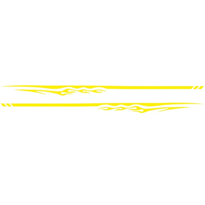 2 PCS/Set D-280 Flame Streak Pattern Car Modified Decorative Sticker(Yellow) - Decorative Sticker by PMC Jewellery | Online Shopping South Africa | PMC Jewellery | Buy Now Pay Later Mobicred