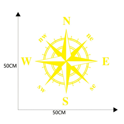 D-366 Compass Pattern Car Modified Decorative Sticker(Yellow) - Decorative Sticker by PMC Jewellery | Online Shopping South Africa | PMC Jewellery | Buy Now Pay Later Mobicred