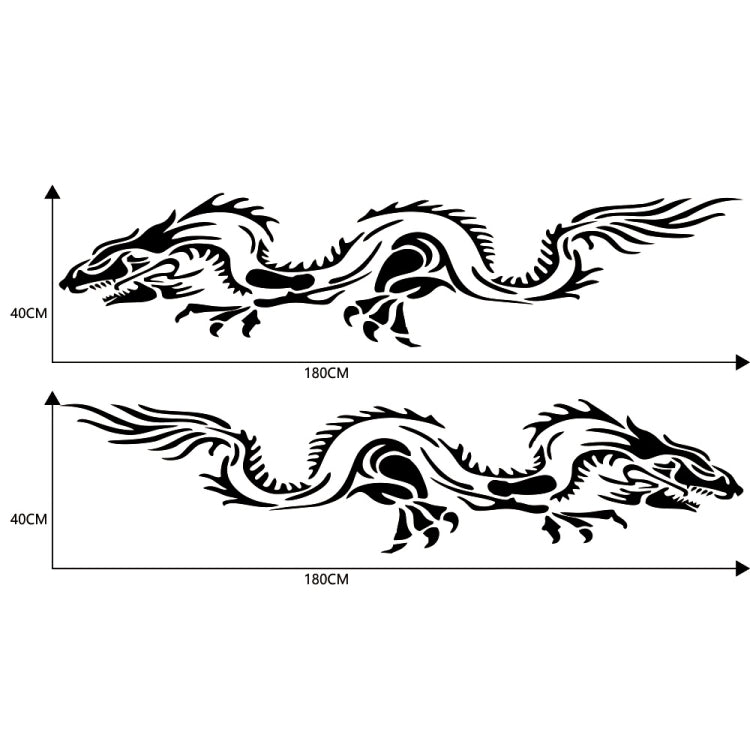 2 PCS/Set D-418 Dragon Totem Tribe Pattern Car Modified Decorative Sticker(Black) - Decorative Sticker by PMC Jewellery | Online Shopping South Africa | PMC Jewellery | Buy Now Pay Later Mobicred