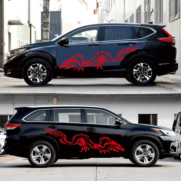 2 PCS/Set D-418 Dragon Totem Tribe Pattern Car Modified Decorative Sticker(Red) - Decorative Sticker by PMC TechLife | Online Shopping South Africa | PMC TechLife | Buy Now Pay Later Mobicred