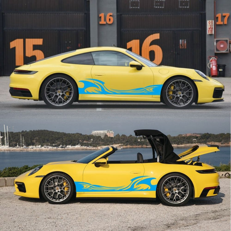 2 PCS/Set D-467 Waves Pattern Car Modified Decorative Sticker(Blue) - Decorative Sticker by PMC TechLife | Online Shopping South Africa | PMC TechLife | Buy Now Pay Later Mobicred