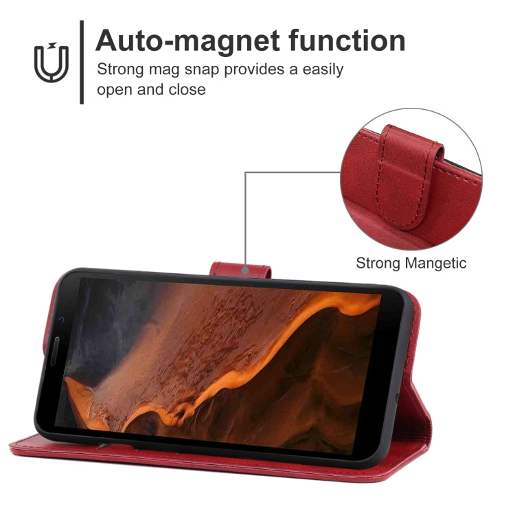 For Doogee S61/S61 Pro Leather Phone Case(Red) - Doogee Cases by PMC Jewellery | Online Shopping South Africa | PMC Jewellery | Buy Now Pay Later Mobicred