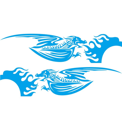 2 PCS/Set D-489 Fire-breathing Dragon Pattern Car Modified Decorative Sticker(Blue) - Decorative Sticker by PMC Jewellery | Online Shopping South Africa | PMC Jewellery | Buy Now Pay Later Mobicred