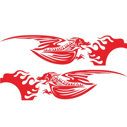 2 PCS/Set D-489 Fire-breathing Dragon Pattern Car Modified Decorative Sticker(Red) - Decorative Sticker by PMC Jewellery | Online Shopping South Africa | PMC Jewellery | Buy Now Pay Later Mobicred