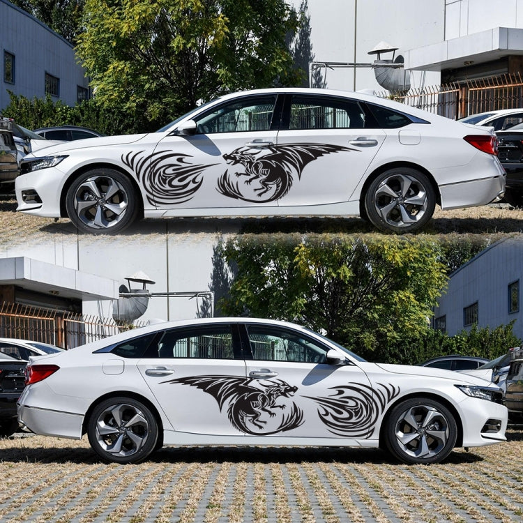 2 PCS/Set D-498 Pterosaur Spitfire Pattern Car Modified Decorative Sticker(Black) - Decorative Sticker by PMC TechLife | Online Shopping South Africa | PMC TechLife | Buy Now Pay Later Mobicred