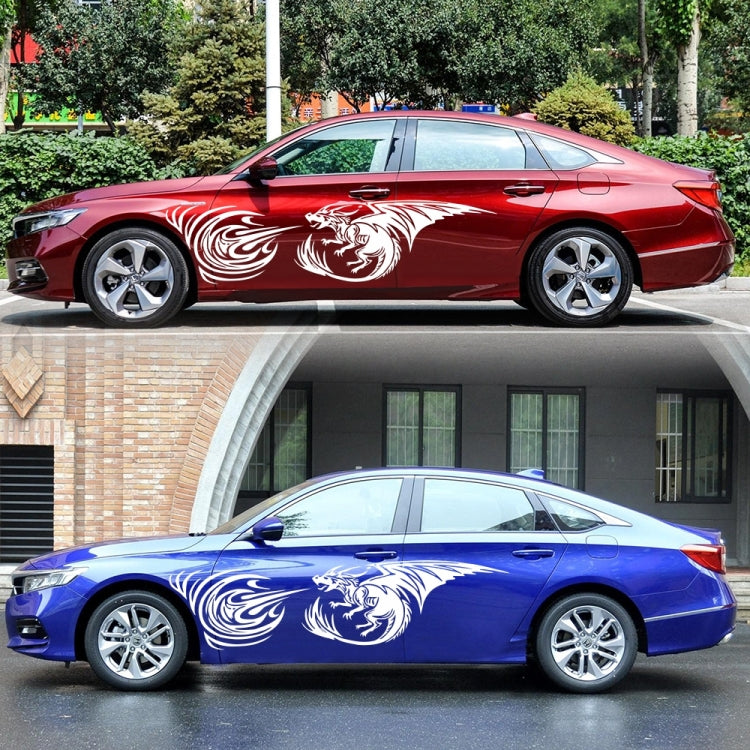 2 PCS/Set D-498 Pterosaur Spitfire Pattern Car Modified Decorative Sticker(White) - Decorative Sticker by PMC TechLife | Online Shopping South Africa | PMC TechLife | Buy Now Pay Later Mobicred