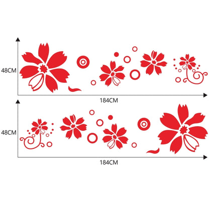 2 PCS/Set D-510 Flowers Pattern Car Modified Decorative Sticker(Red) - Decorative Sticker by PMC Jewellery | Online Shopping South Africa | PMC Jewellery | Buy Now Pay Later Mobicred