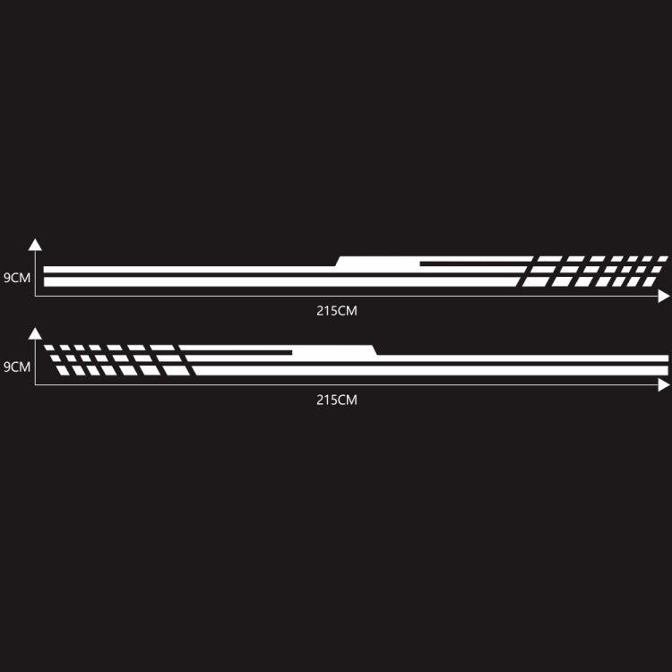 D-730 Stripe Pattern Car Modified Decorative Sticker(White) - Decorative Sticker by PMC Jewellery | Online Shopping South Africa | PMC Jewellery | Buy Now Pay Later Mobicred