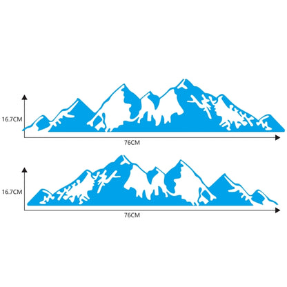 2 PCS/Set D-750 Mountain Pattern Car Modified Decorative Sticker(Blue) - Decorative Sticker by PMC Jewellery | Online Shopping South Africa | PMC Jewellery | Buy Now Pay Later Mobicred