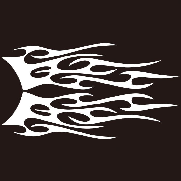 2 PCS/Set D-751 Flame Pattern Car Modified Decorative Sticker(White) - Decorative Sticker by PMC TechLife | Online Shopping South Africa | PMC TechLife | Buy Now Pay Later Mobicred
