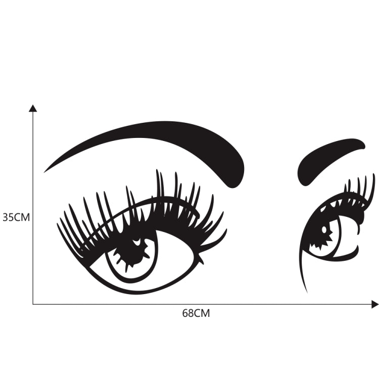 D-821 Beauty Eyes Pattern Car Modified Decorative Sticker(Black) - Decorative Sticker by PMC TechLife | Online Shopping South Africa | PMC TechLife | Buy Now Pay Later Mobicred
