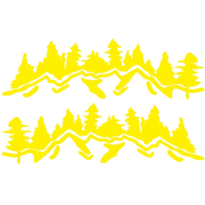 2 PCS/Set D-924 Mountain Woods Pattern Car Modified Decorative Sticker(Yellow) - Decorative Sticker by PMC Jewellery | Online Shopping South Africa | PMC Jewellery | Buy Now Pay Later Mobicred